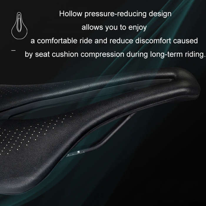 TOSEEK Bicycle Wide Seat Cushion Shock Absorption Comfortable Saddle, Color: Green