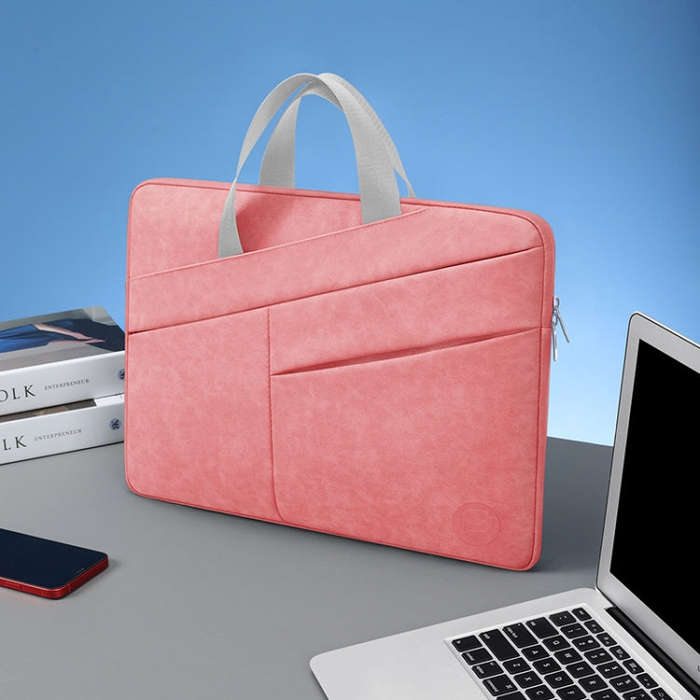 BUBM Portable Computer Bag Notebook Business Travel Bag, Size: 14 inch(Pink)