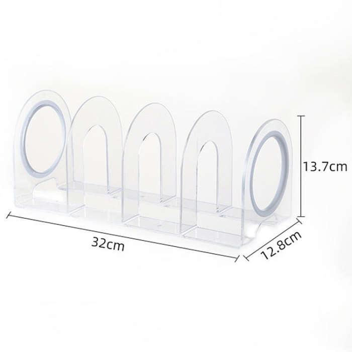 Book Riser Stand Desktop Book Storage Shelf Student Transparent Book Holder(Yellow Ring)