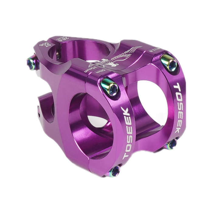 TOSEEK 35mm Aluminum Alloy Stem Bicycle Modification Accessories, Color: Purple