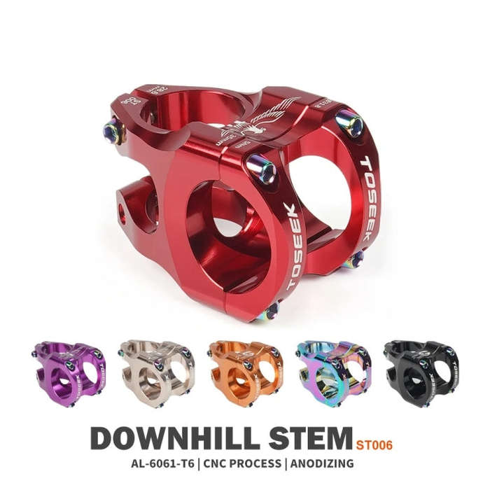 TOSEEK 35mm Aluminum Alloy Stem Bicycle Modification Accessories, Color: Colorful