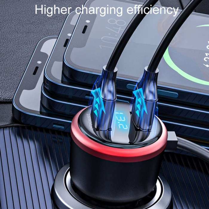 Vehicle Mini Fast Charging Charger Car One To Three Cigarette Lighter, Model: Premium Version