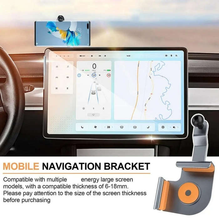 Car Screen Phone Holder Base For Tesla Model 3 And Other Models, Model: Base + Magnetic Stand