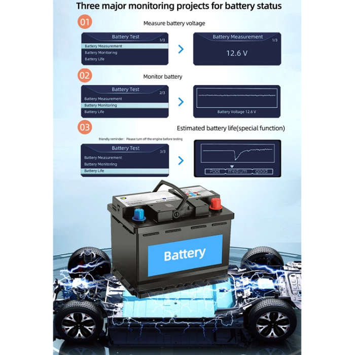 OBD Car Engine Battery Clear Fault Code Detector