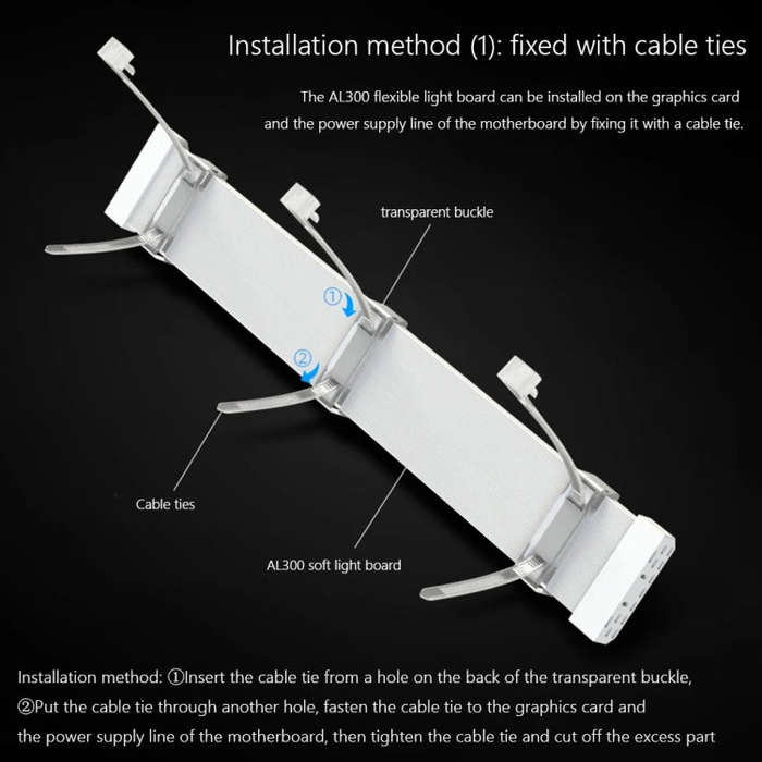 AOSOR AL300 Computer Glow Line ARGB Neon Cable Motherboard Chassis Light Strip Light Board Decora...