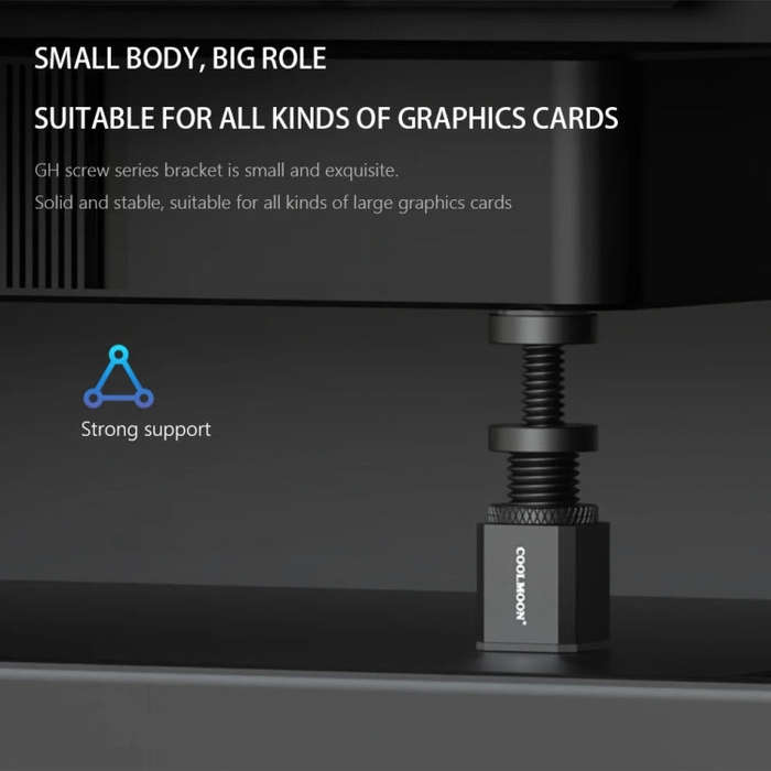 COOLMOON Graphics Card Stand Desktop Computer Graphics Card Vertical Top Support Bracket Screw Te...