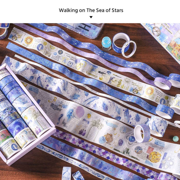 27rolls /Box Long Season Washi Tape DIY Scrapbook Stickers(Starry Walk)