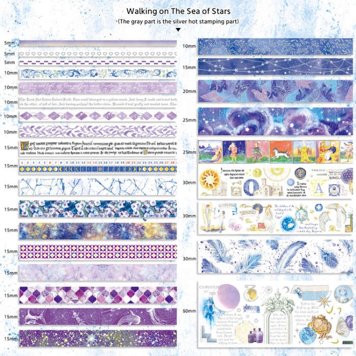 27rolls /Box Long Season Washi Tape DIY Scrapbook Stickers(Starry Walk)