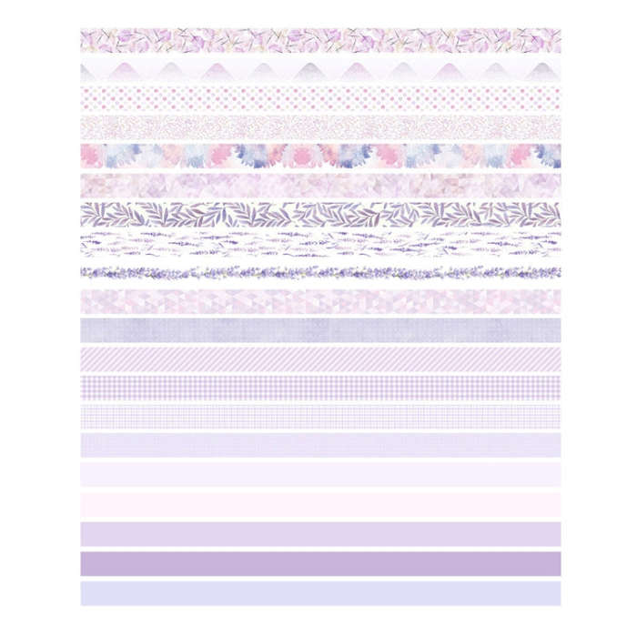 20rolls /Box 0.7cm x 3m Split Thin Washi Tape Set DIY Scrapbook Stickers(Purple)