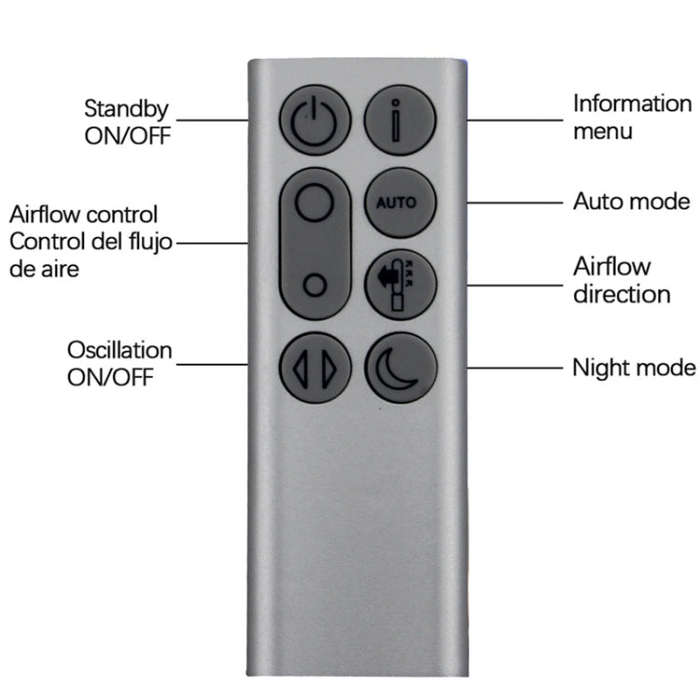 For Dyson TP04 TP06 TP09 DP04  Air Purifier Bladeless Fan Remote Control(Style 7)