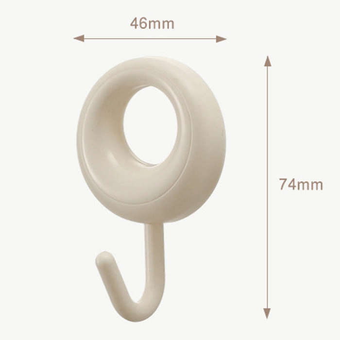 4pcs /Set Household Wall Hanging Hooks Dormitory Non-Marking Punch-Free Adhesive Hooks(Gray)