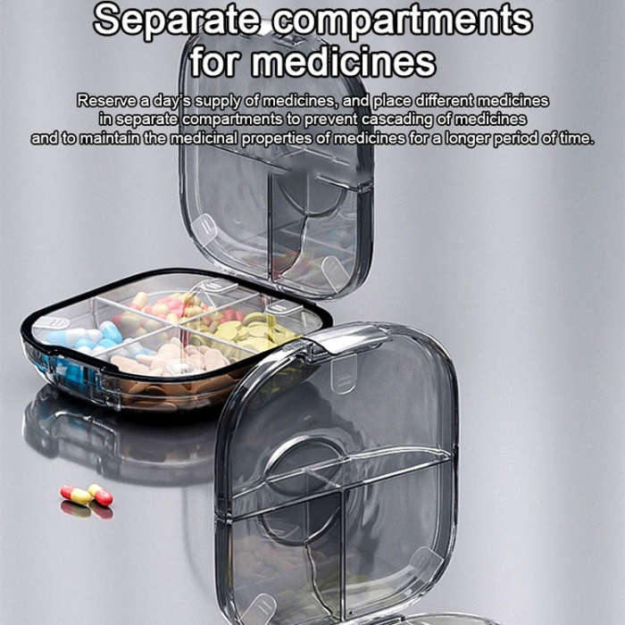 Multi-functional Portable Mini Pill Dispenser Organizer(Transparent Green)