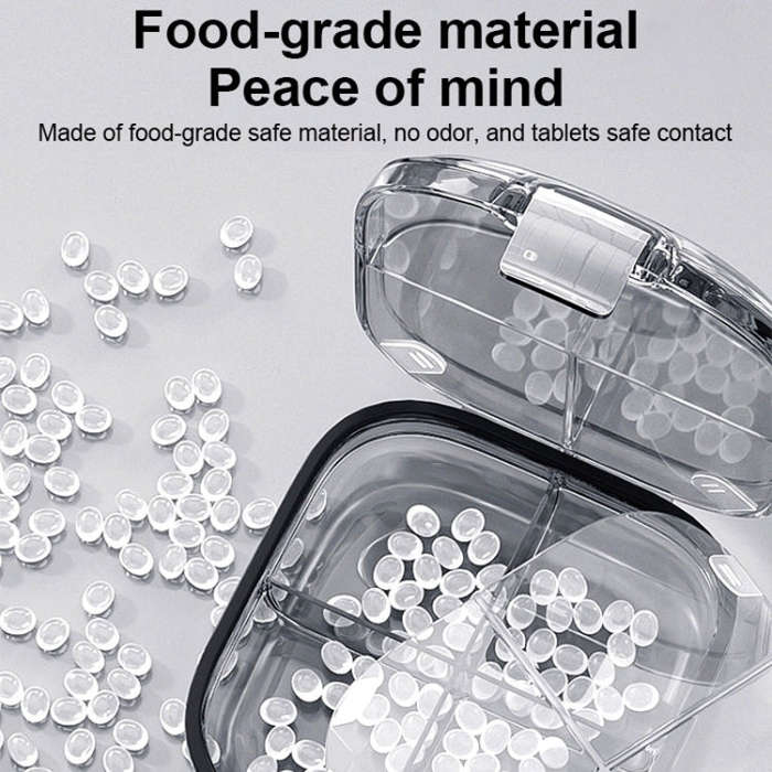 Multi-functional Portable Mini Pill Dispenser Organizer(Cream)