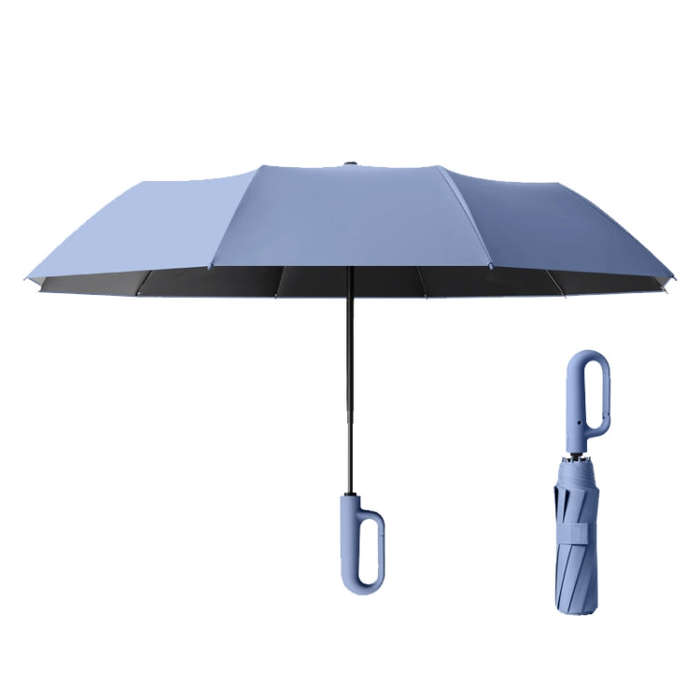 Fully Automatic Rain Or Shine Umbrella Foldable Unisex Sun Shade Umbrella, Style: Forward Blue 105cm