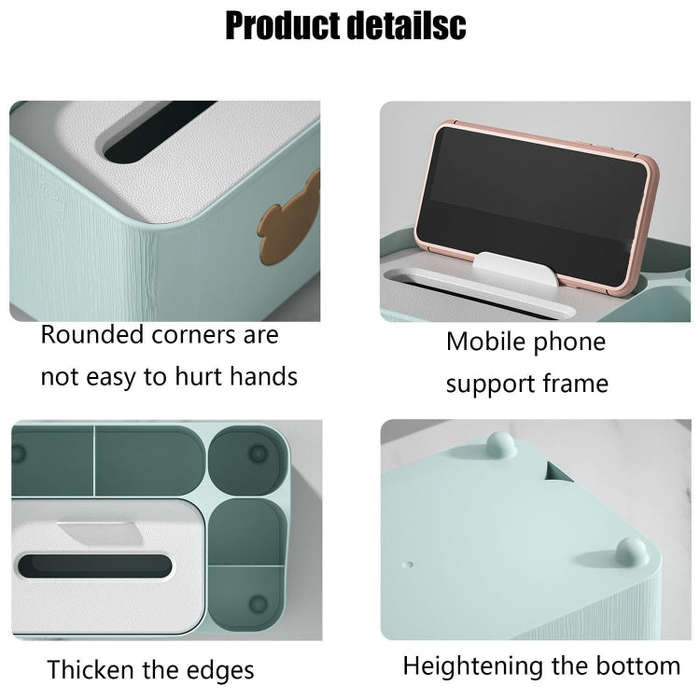 Drawing Paper Desktop Organizer Coffee Table Multifunctional Remote Control Storage Box, Color: G...