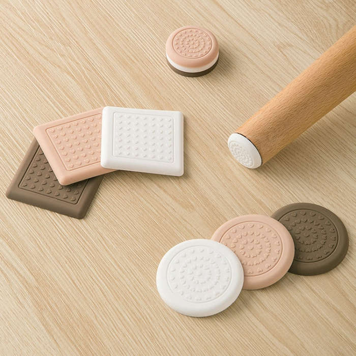 4pcs /Set Silent And Wear Resistant Chair Foot Cover Household Stool Anti-Slip Protective Pads, S...