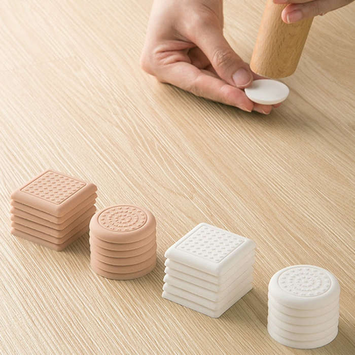 4pcs /Set Silent And Wear Resistant Chair Foot Cover Household Stool Anti-Slip Protective Pads, S...