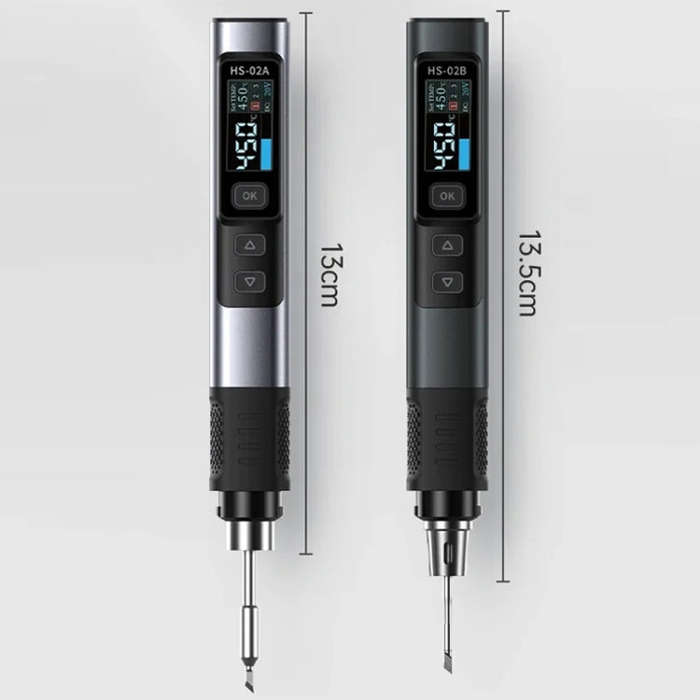 FNIRSI Portable Constant Temperature Soldering Iron Set, Model: HS-02A Upgrade B+C2C Line+100W US...