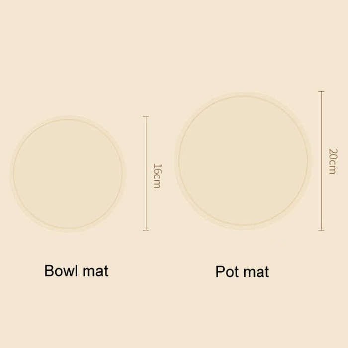 Household Round Heat Insulating Mats Kitchen High Temperature Resistant Silicone Pad, Color: Bowl...