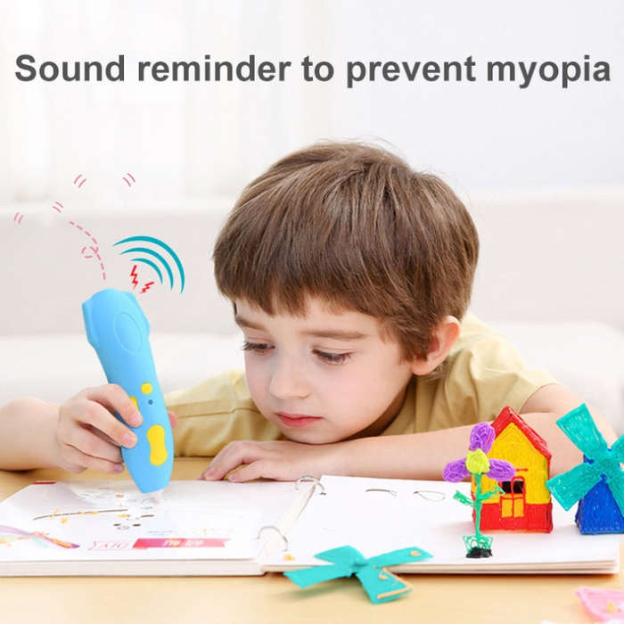 Infrared Sensing Low-temperature 3D Printing Pen Children DIY Graffiti Painting Pen(1000 mAh-Blue)