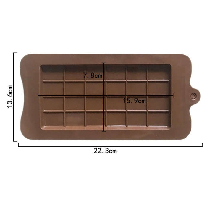 Full Plate Silicone Chocolate Block Mould High Temperature Resistant Baking DIY Mold(Chocolate Co...