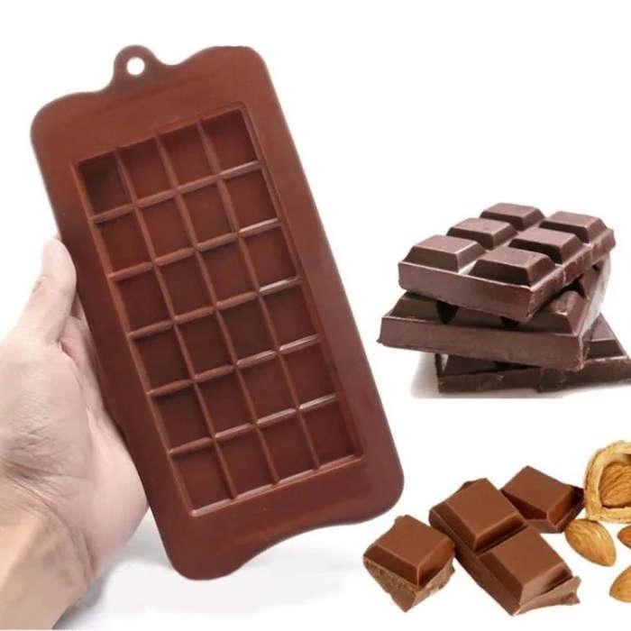 Full Plate Silicone Chocolate Block Mould High Temperature Resistant Baking DIY Mold(Chocolate Co...