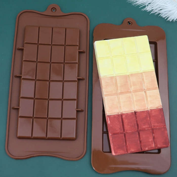 Full Plate Silicone Chocolate Block Mould High Temperature Resistant Baking DIY Mold(Chocolate Co...