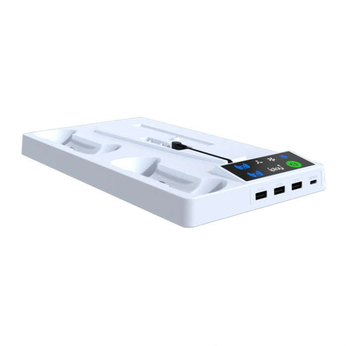 For PS5 Slim iplay HA-8006 Console Multifunctional Cooling Dock Handle Dual Charging Stand Handle...