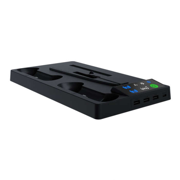 For PS5 Slim iplay HA-8006 Console Multifunctional Cooling Dock Handle Dual Charging Stand Handle...