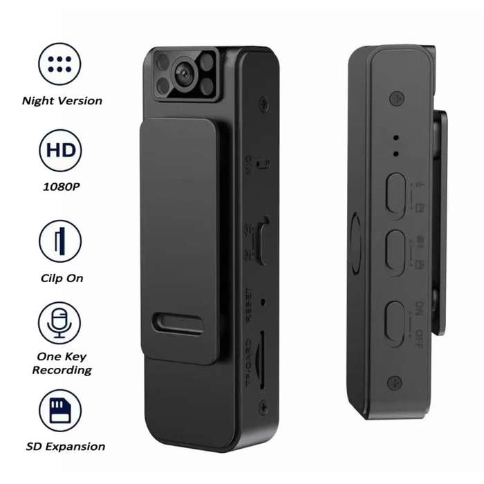 L8 WIFI Version  1080P Video Recorder 130 Degree Wide Angle Lens Camera With Back Clip Infrared N...