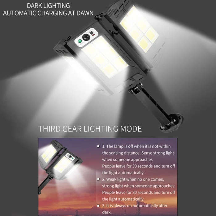 E-SMARTER W796-2 Solar Induction Courtyard Wall Light Smart Outdoor Lamp With Remote Control