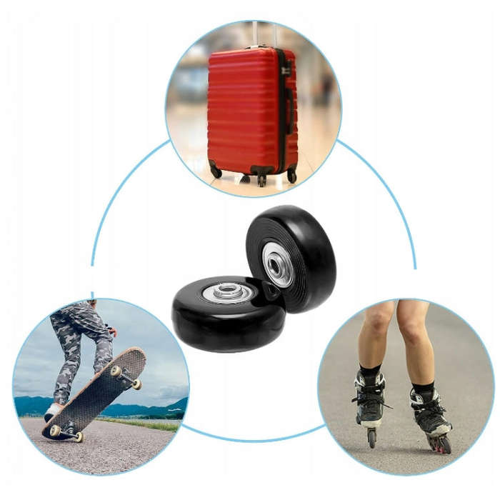 43mm x 18mm Luggage Suitcase Replacement Wheels Low Noise Spinner Wheels