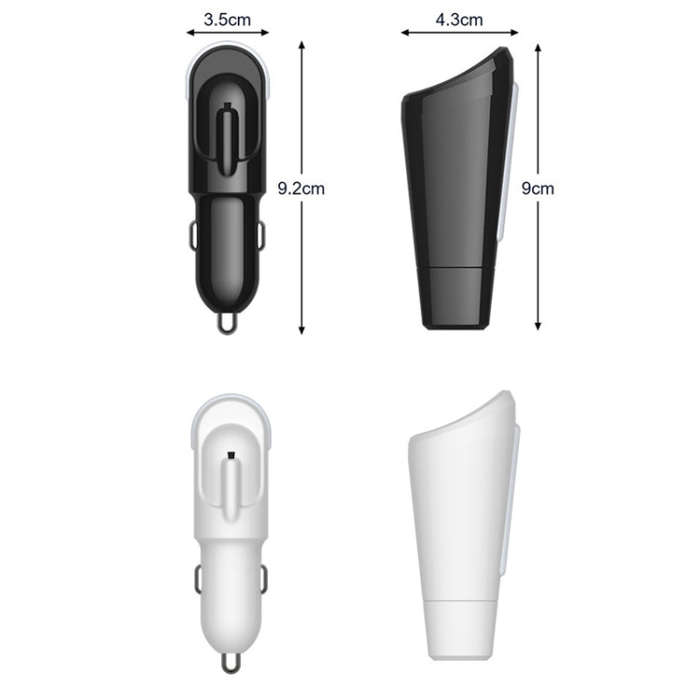 Car-mounted Portable Mini Negative Ion Filter Air Purifier, Color: USB White