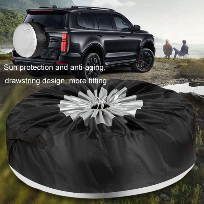 80x47cm 210D Oxford Cloth Car Waterproof Dirt-resistant Tire Protective Cover