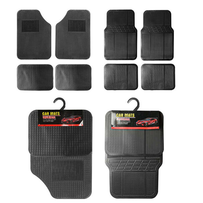 4pcs/Set Car PVC Anti-slip Waterproof Durable Floor Mats(Stripes)