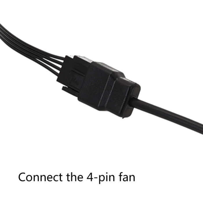20cm DC5521 Power Adapter To 12V Computer Case 4Pin Fan Cable