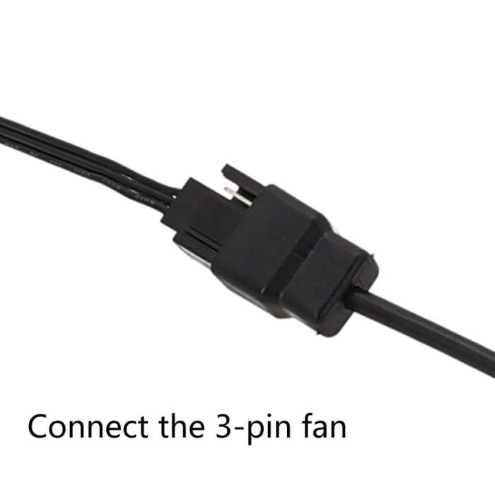 20cm DC5521 Power Adapter To 12V Computer Case 4Pin Fan Cable