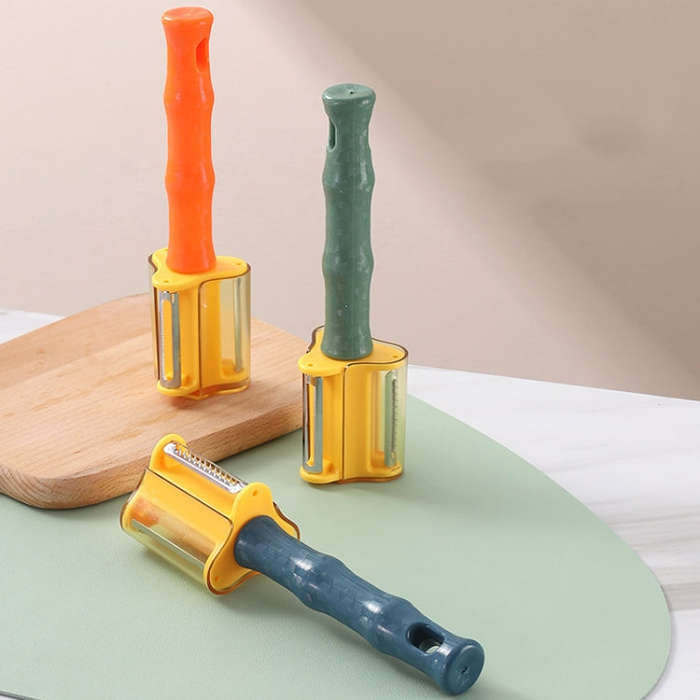 3-in-1 Household Kitchen Vegetable and Fruit Stainless Steel Peeling Knife(Orange)