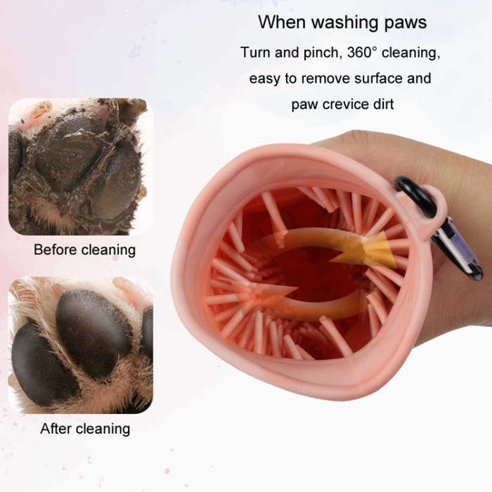 Histotree Pet Foot Washing Cup Multifunctional Dog Paw Cleaning Brush, Color: Small (Purple)