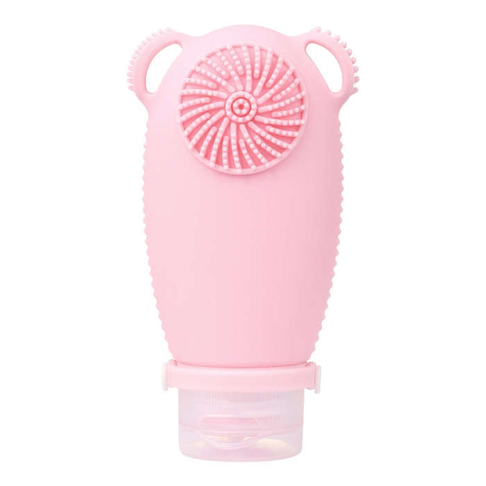 100ml Travel Cleaning Lotion Dispenser Bottle With Washing Brush Cosmetic Shampoo Storage Bottle(...