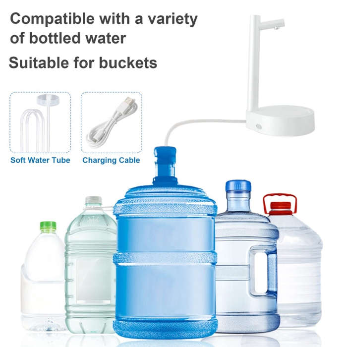Intelligent Drinking Water Pump Desktop Water Bottle Dispenser 7 Levels Of Dispensing(White)