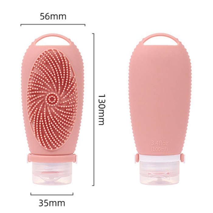 100ml Shower Bath Brush Dispenser Bottle Travel Portable Shampoo Cosmetic Lotion Dispenser Bottle...
