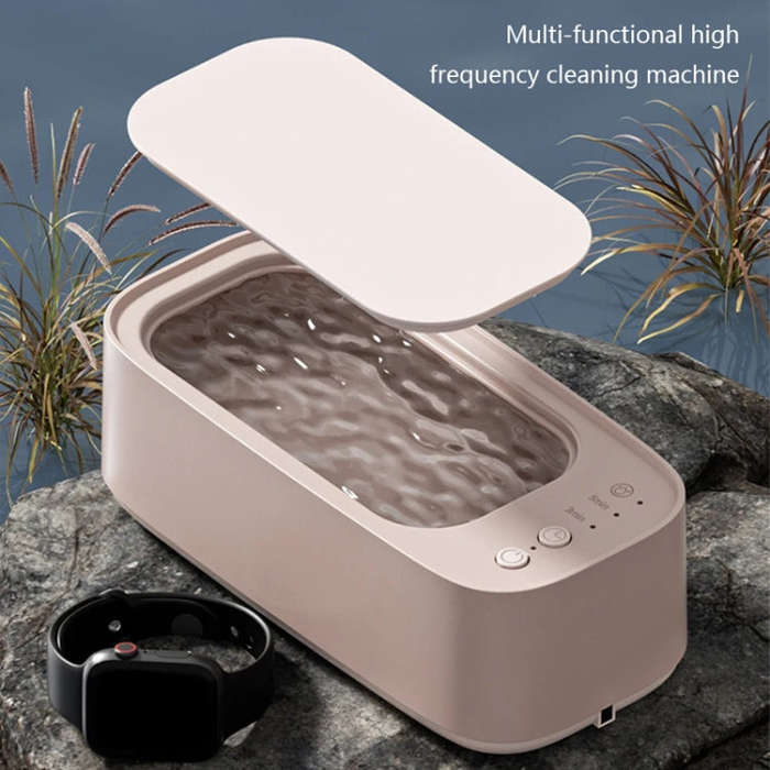 Electrical Ultrasonic Cleaner 3-speed Timing Jewelry Watches Braces Eyeglasses Cleaning Device(Gr...