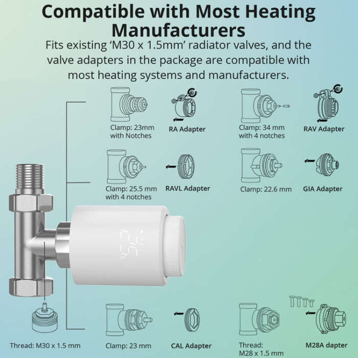 SONOFF TRVZB Zigbee Temperature Control Valve Intelligent Heating Anti-freezing APP Remote Control