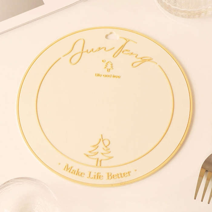 Anti-scald Table Heat Insulation Mat Coaster Simple Lines Greaseproof Non-slip Dinner Plate Pad(P...