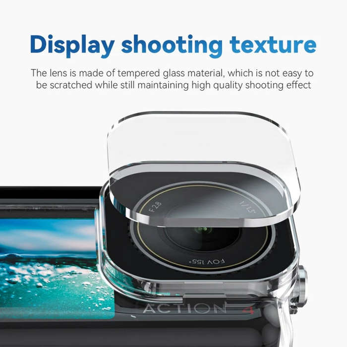 For DJI Osmo Action 3 / 4 TELESIN OA-WTP-003 45m Waterproof Shell Sealed Diving Case