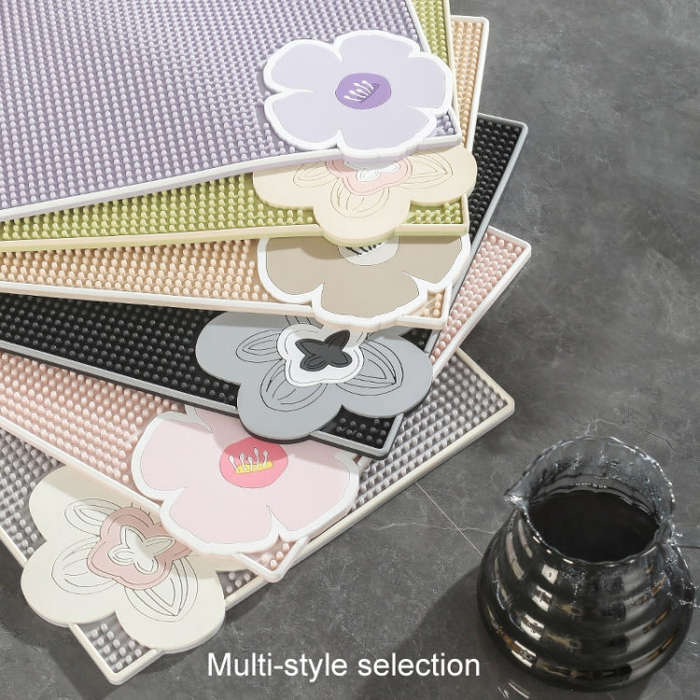 PVC Heat Insulation Table Mat Bar Coaster Kitchen Restaurant Thickened Non-Slip Drainage Mat, Siz...