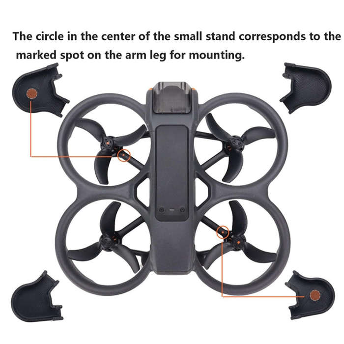 For DJI Avata 2 CQT Tripod Protection Heightening Stand Anti-wear and Non-disassembly Protective ...