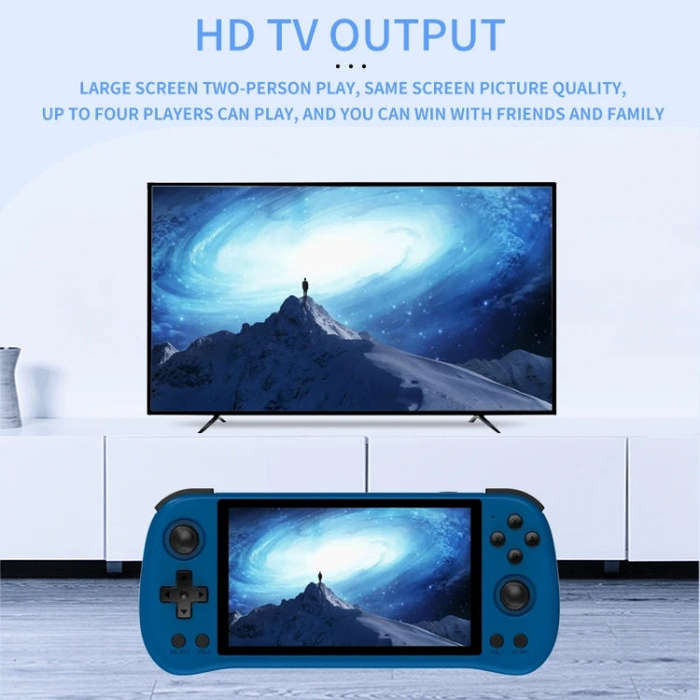 POWKIDDY X55 Game Console 5.5 Inch 1280 X 720 IPS Screen RK3566 Linux System Open-Source Retro Vi...