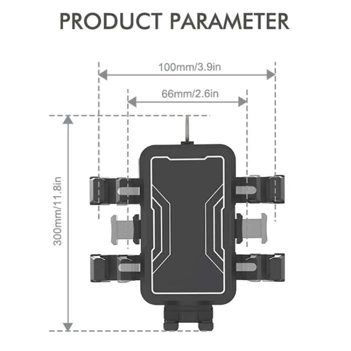 Motorcycle Bicycle Outdoor Cycling Navigation Phone Holder, Style: Rearview Mirror Bracket